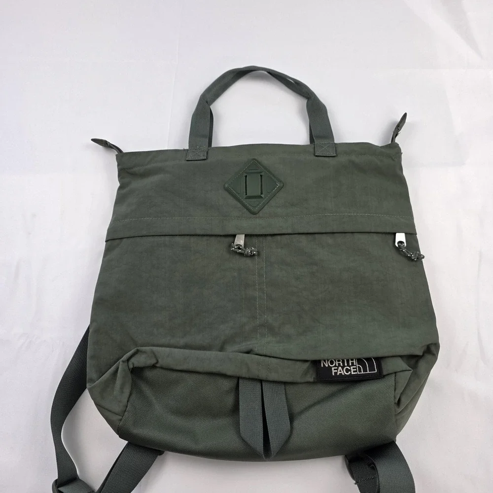 The North Face Backpack Green One Size 20L Padded Laptop Shoulder Bag Hiking